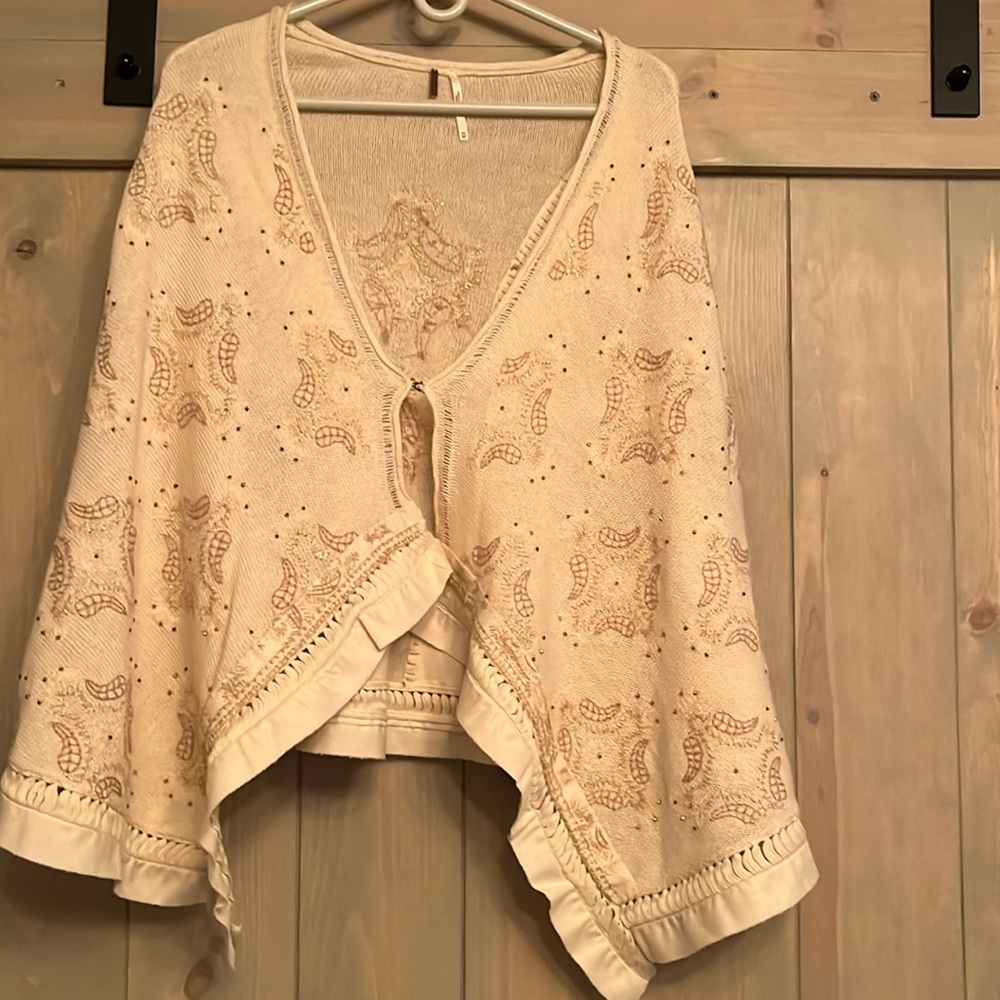 Vintage Free People Poncho Sweater